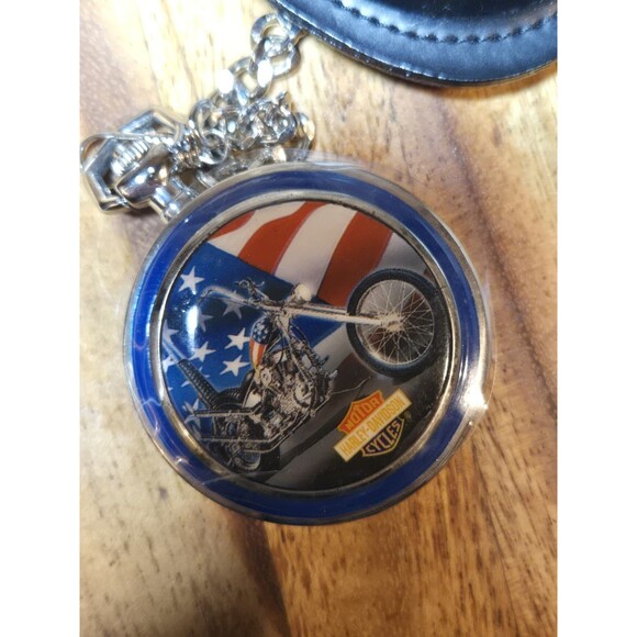 Harley Davidson Pocket watch “The Ultimate Chopper" with leather belt case. - Picture 1 of 9